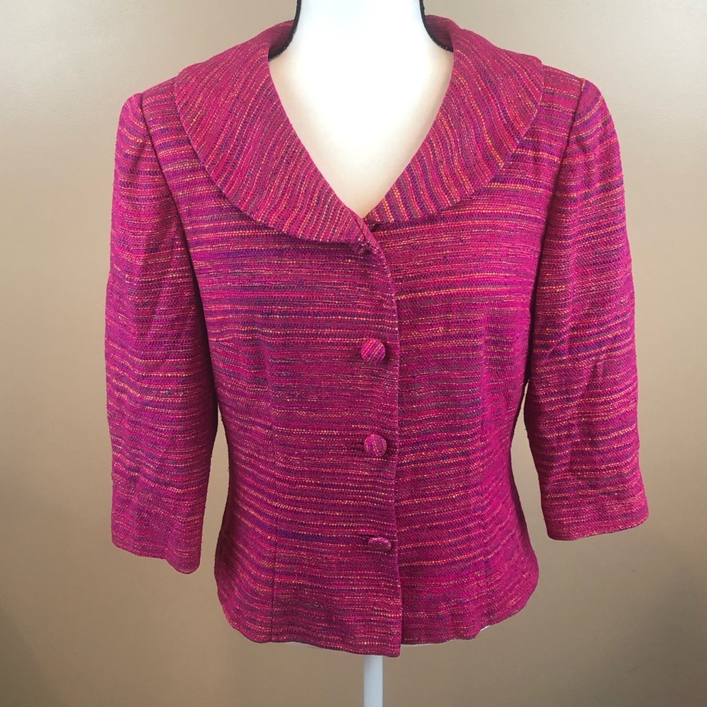 Talbots silk tweed blazer size 10
